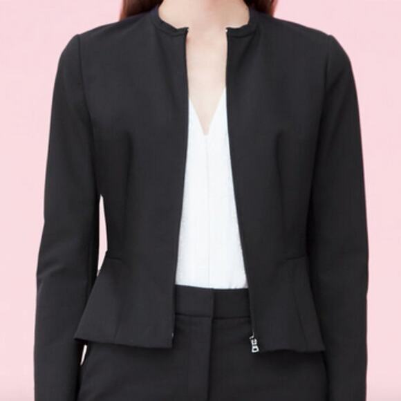 Rebecca Taylor Ava Jacket Black size 4 - Picture 2 of 8